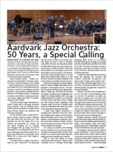 Downbeat Magazine March 2023 Aardvark Jazz Orchestra Interview